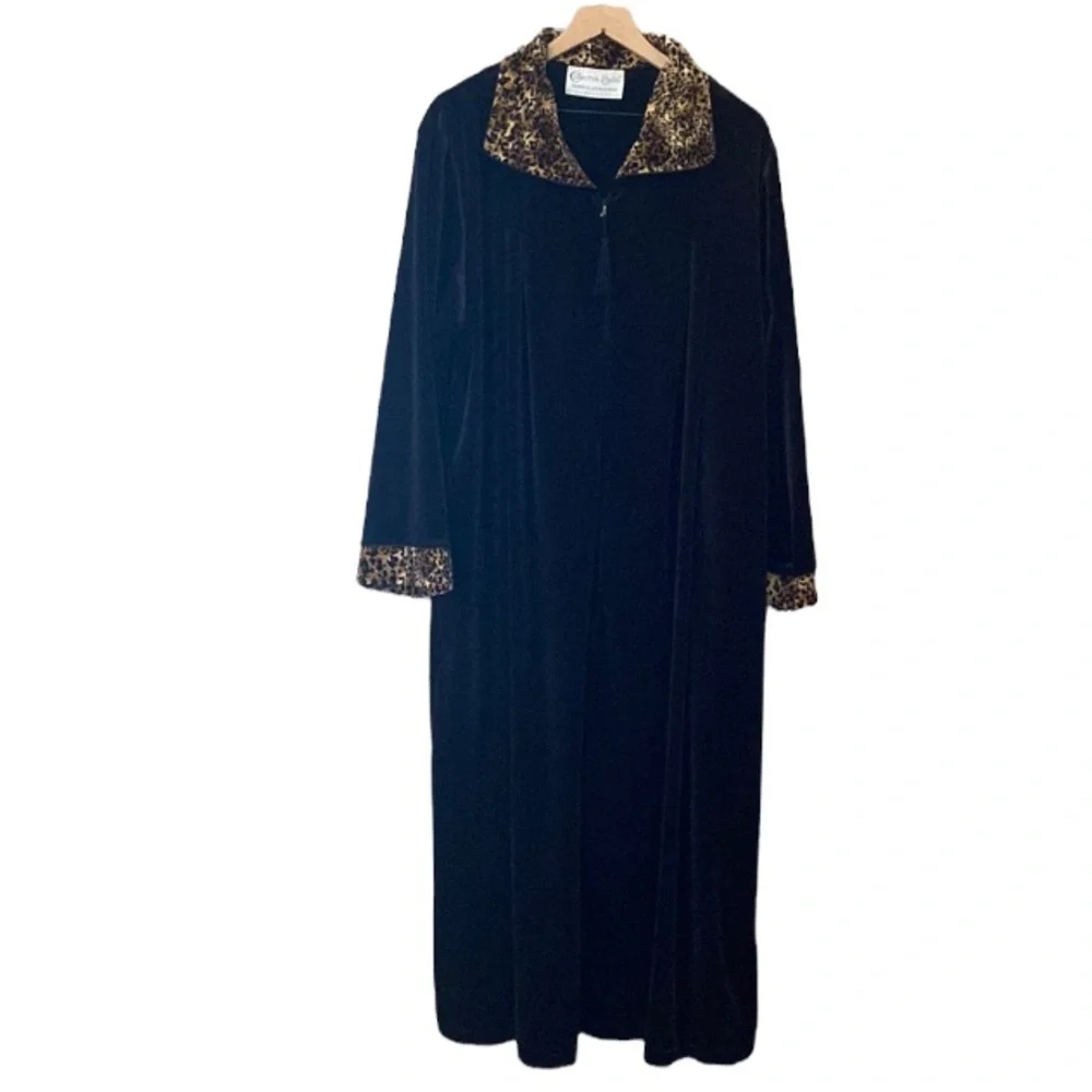 Vintage Cinema Etoile Black Long Robe 2X - Picture 1 of 9